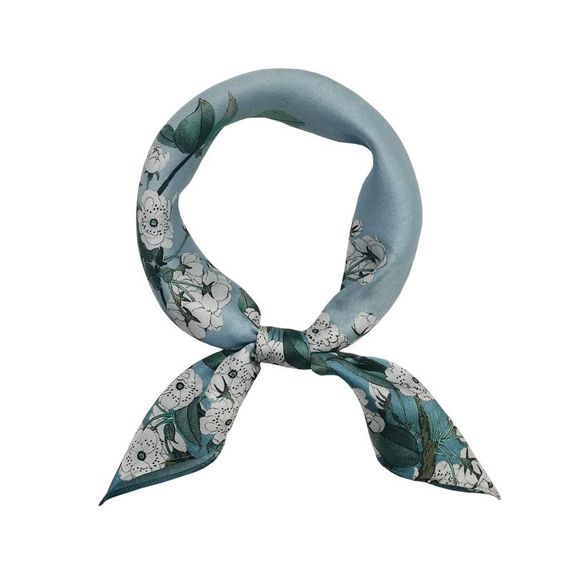 FONYVE 100% Mulberry Silk Scarfs for Women - Lightweight Square Satin Head Scarf - Small Silk Hair Scarf for Sleeping 21" x 21" - Image 1